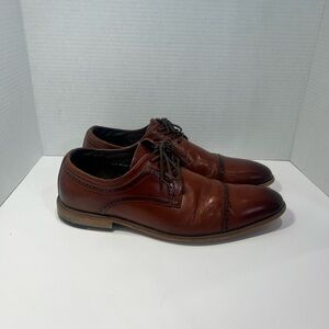 Stacy Adams Chestnut Leather Oxfords